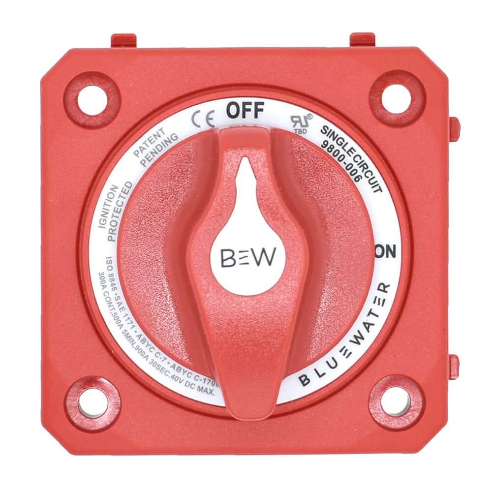 Bluewater Panel Mount Red On/Off Battery Switch Part 9800 - 006 - 10 - 9800 - 006 - 10 - Anchor Express