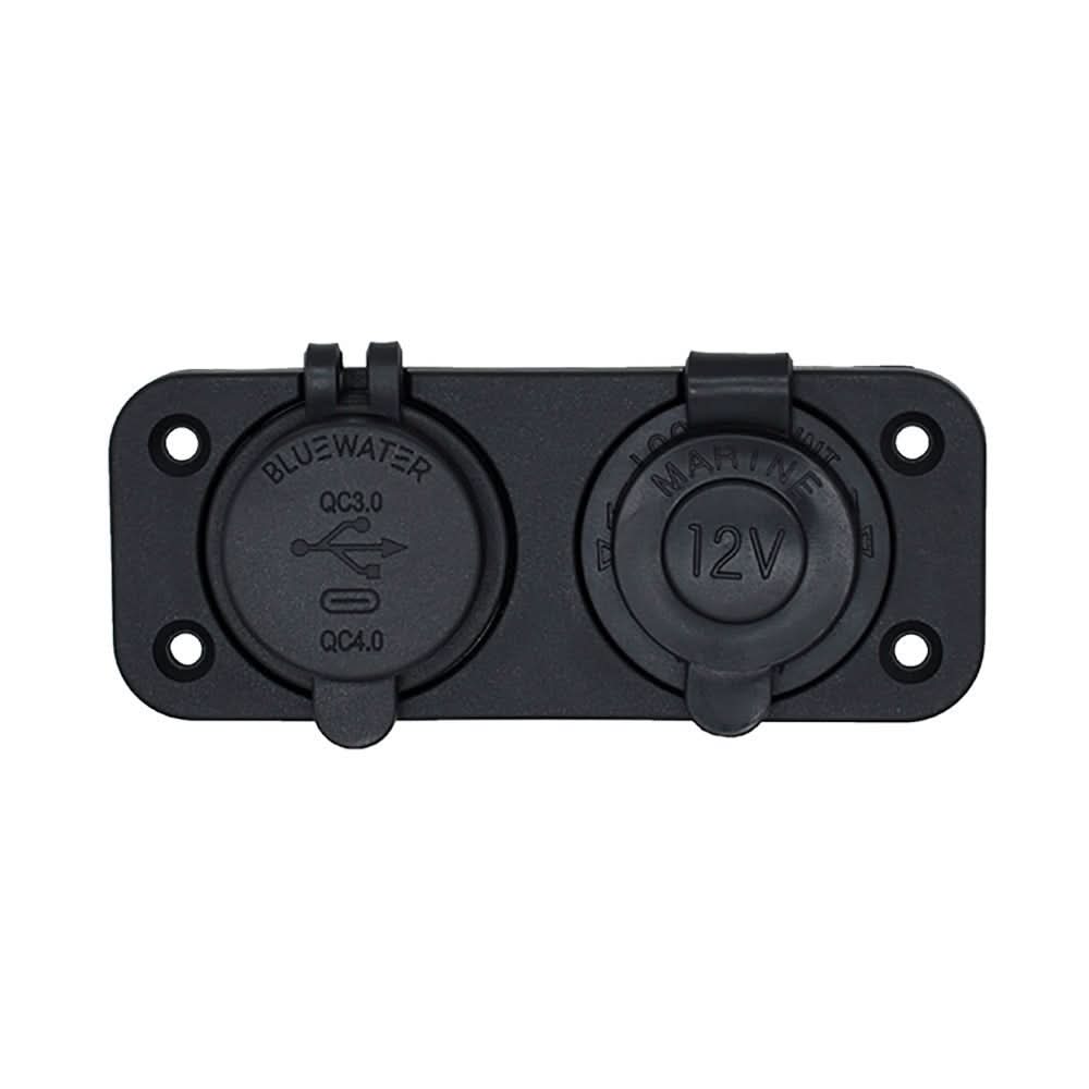 Bluewater Round Dual USB/USB - C Charger - Part Number 3000 - 4001A - 3000 - 4001A - Anchor Express