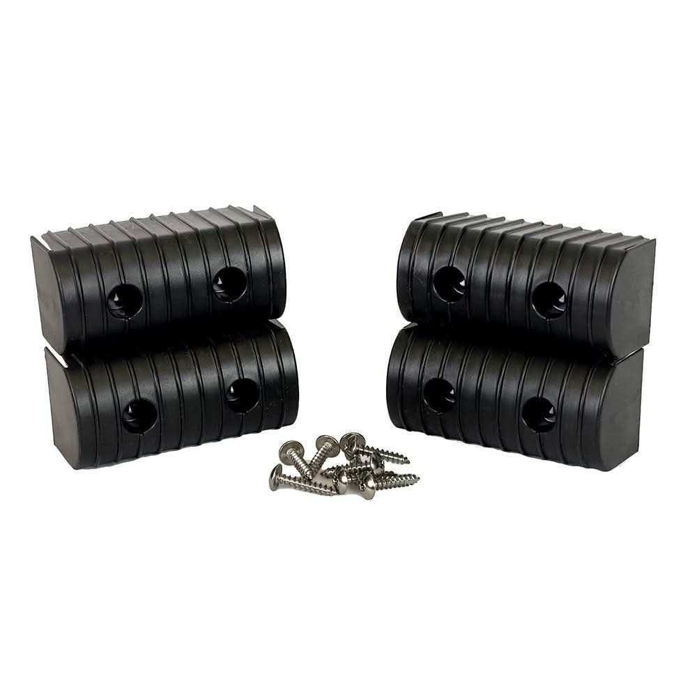 Caliber BunkWrap End Cap 2x4 Black Accessory Kit with Stainless Steel Hardware (4 - Pack) - 23051 - BK - Anchor Express