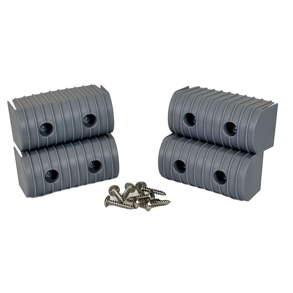 Caliber BunkWrap End Cap 2x4 Grey Accessory Kit with Stainless Steel Hardware - 4 Pack - 23051 - Anchor Express