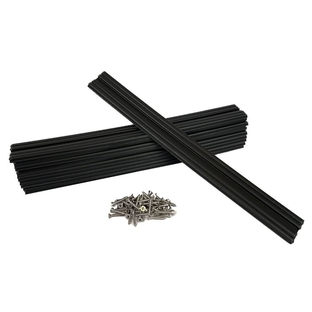 Caliber Marine Slides 1.5 x 15 Inches Black – 10 - Pack for Boat Trailers and Watercraft - 23030 - Anchor Express