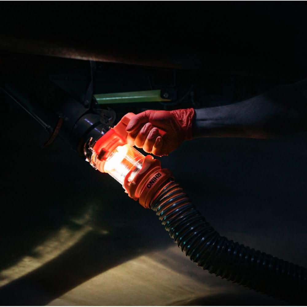 Camco Rhino RV Sewer Hose Extender PRO - 5? Sewer Hose Extension - Torque - Grip Handle w/Built - In LED Flashlight - 39570 - Anchor Express