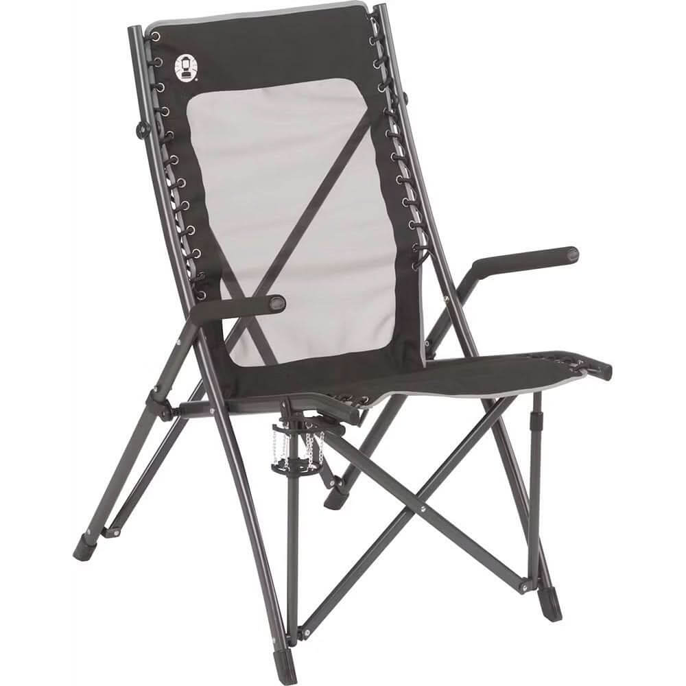 Coleman ComfortSmart Suspension Chair - Black with Padded Arms and Mesh Back - 2000020292 - Anchor Express