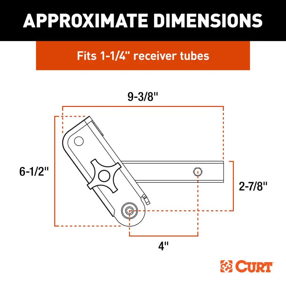 CURT ActiveLink 1 - 1/4" Receiver Shank - Up to 3500 lbs - Anchor Express