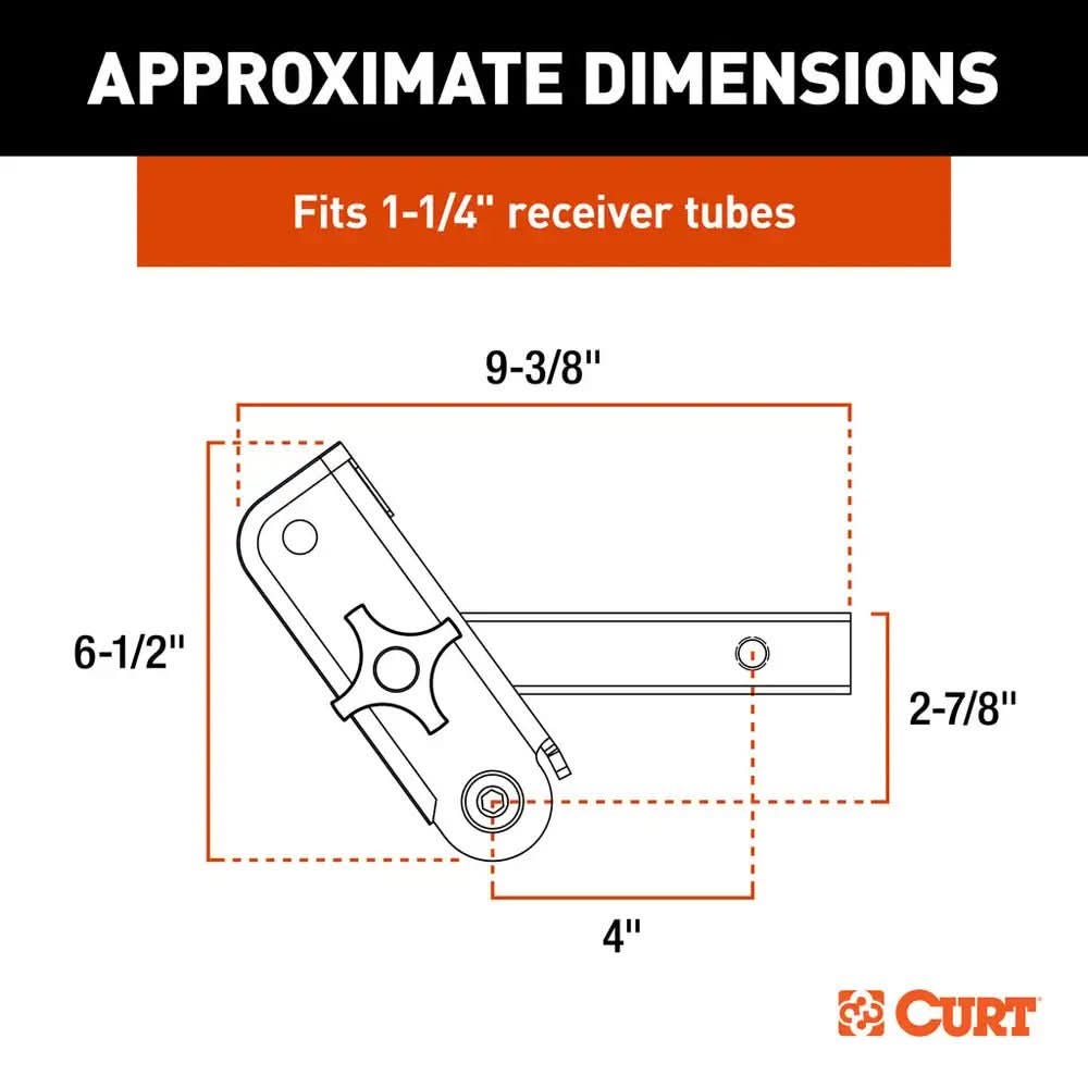 CURT ActiveLink 1 - 1/4" Receiver Shank - Up to 3500 lbs - Anchor Express