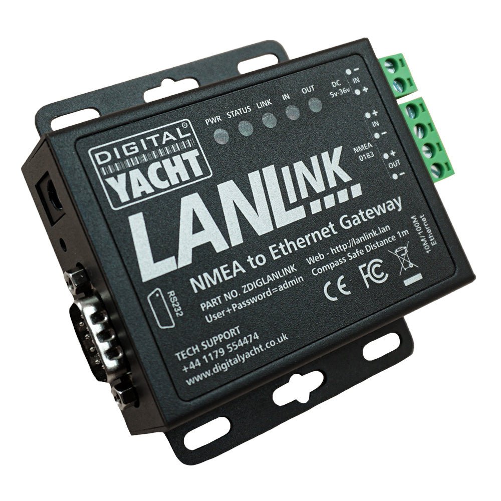 Digital Yacht LANLink NMEA 0183 To Ethernet Gateway - ZDIGLANLINK - Anchor Express