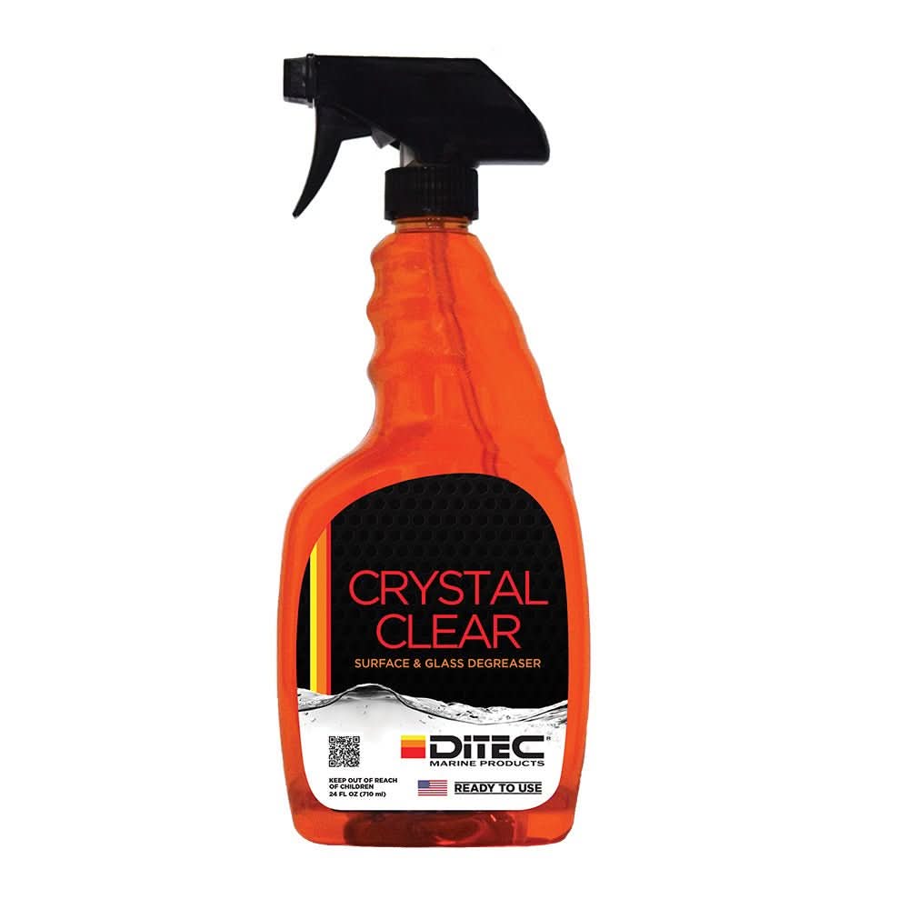 DiTEC Marine Products Crystal Clear Spray Bottle - 24oz Multi - Surface Glass and Surface Cleaner - GC - SPRY - OOO3 - Anchor Express