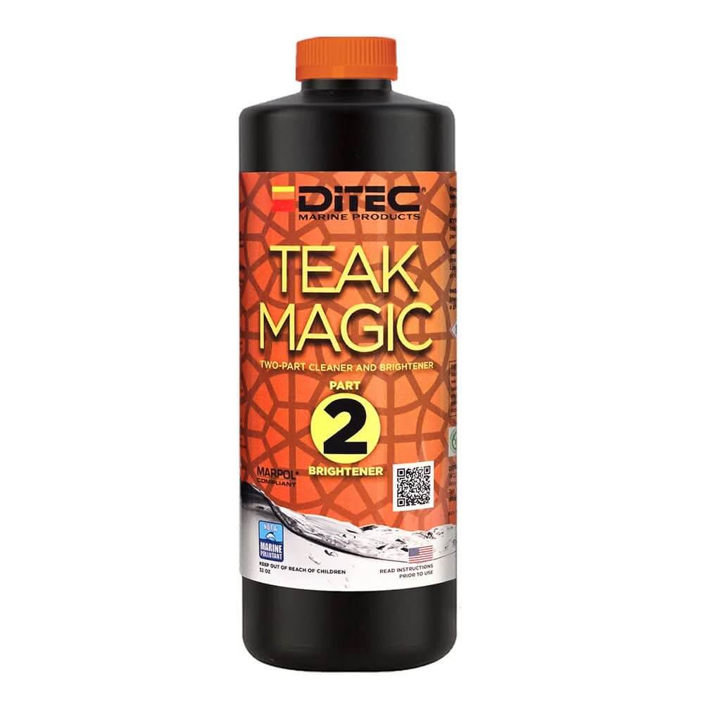 DiTEC Marine Products Teak Magic Part 2 - 32oz Brightening Gel for Teak and Wood Surfaces - TC - MGQT - PRT2 - Anchor Express