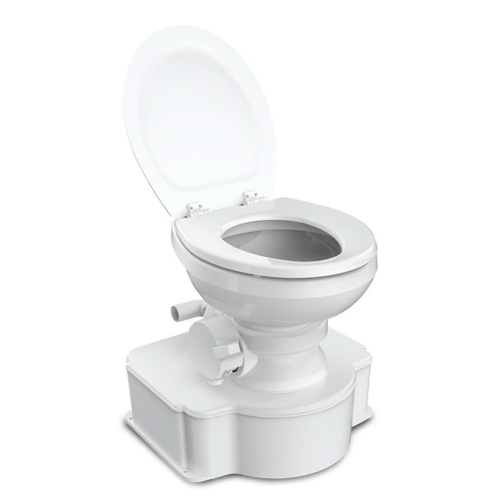 Dometic White M65 Marine Gravity Toilet - Elongated Seat Size w/Foot Pedal - Anchor Express
