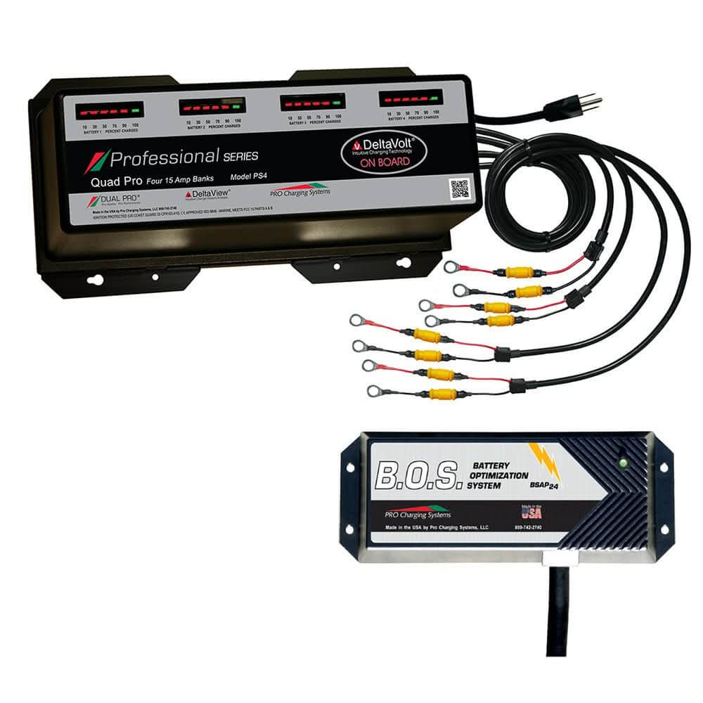 Dual Pro PS4 4 Bank Battery Charger w/2 Bank B.O.S. - Anchor Express