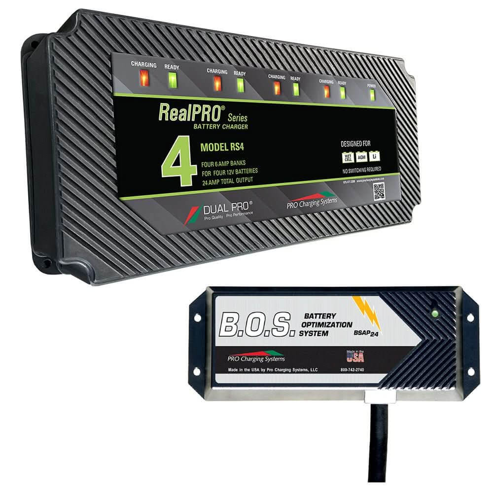 Dual Pro RS4 4 Bank Battery Charger w/2 Bank B.O.S. - Anchor Express