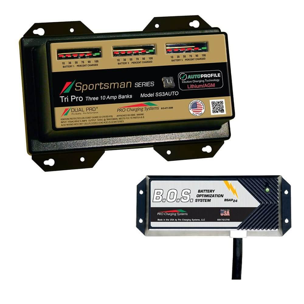 Dual Pro SS3 Auto 3 Bank Battery Charger w/2 Bank B.O.S. - Anchor Express