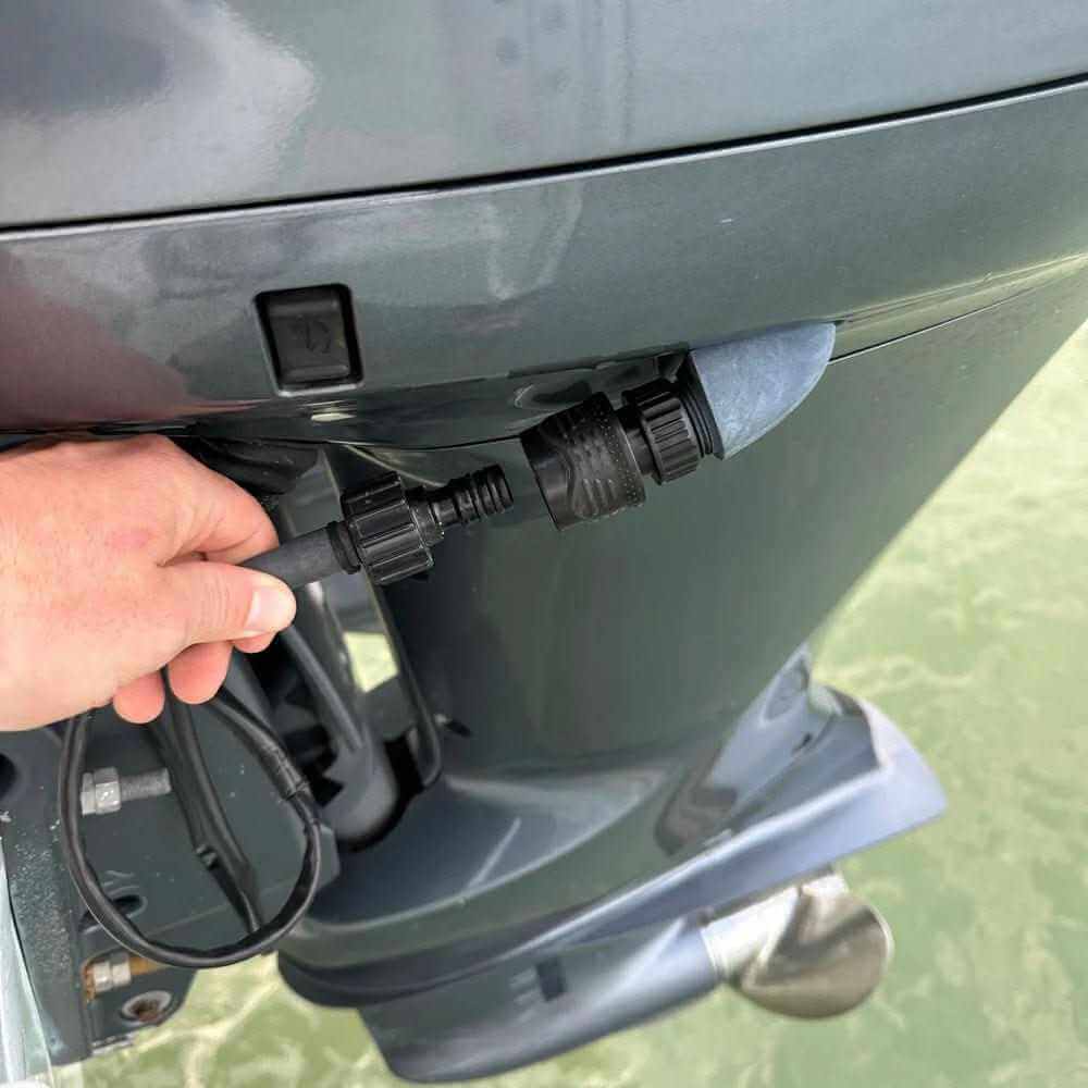 Flushmaster Flush Port Quick Connect for Yamaha outboards with marine-grade durability and leak-free seal