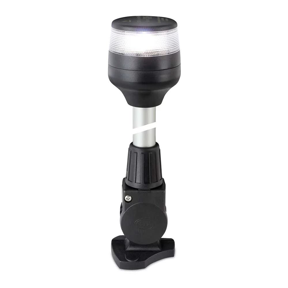 Hella Marine 980960281 2nm All Round White Fold - Down Pole Navigation Lamp with Black Base - 980960281 - Anchor Express