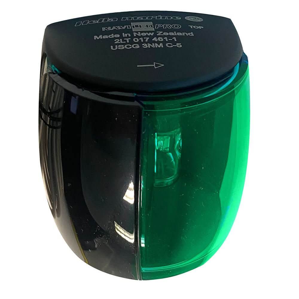 Hella Marine NaviLED PRO Starboard Navigation Lamp - Black - 3NM - 17461101 - Anchor Express