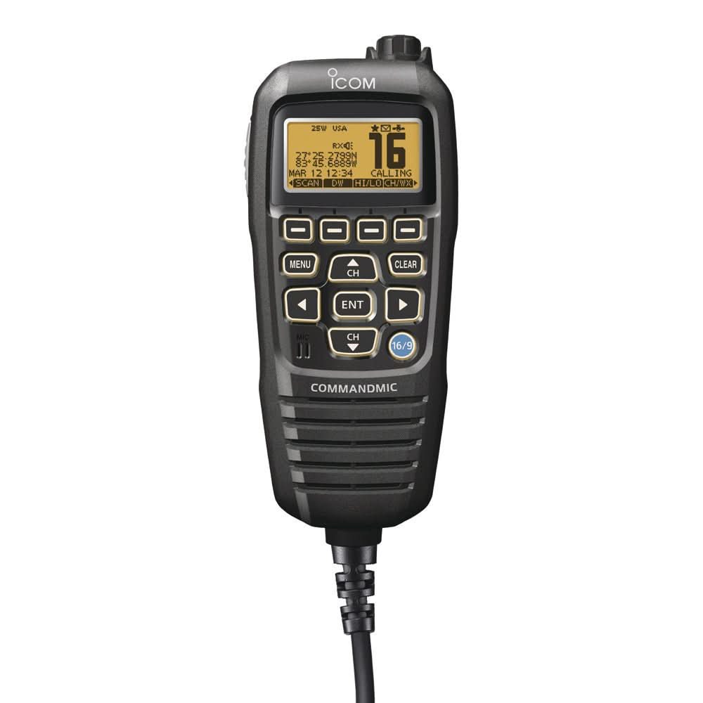 Icom HM195 CommandMic IV w/Yellow BlackLit LCD - Black - HM195B 41 EXP - Anchor Express