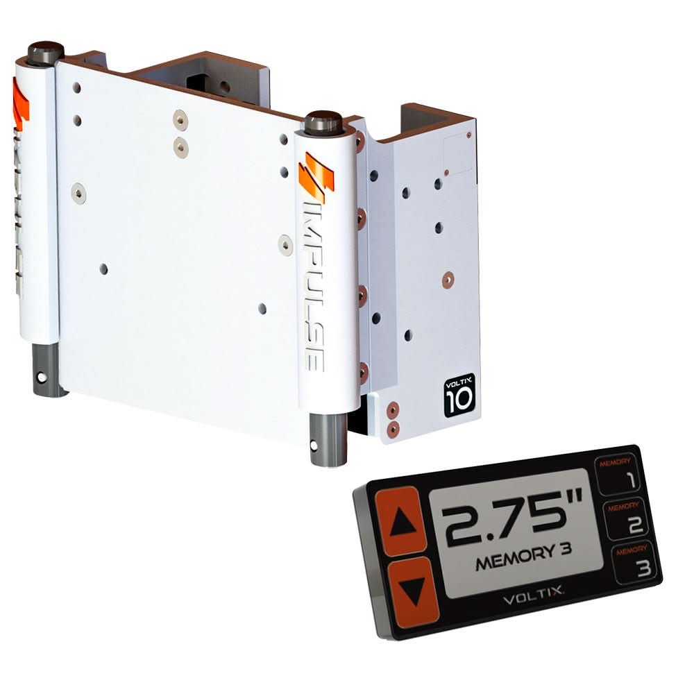 IMPULSE 10" Set Back Electric Jack Plate w/Smart Control - White Cerakote - 75070 - W - Anchor Express