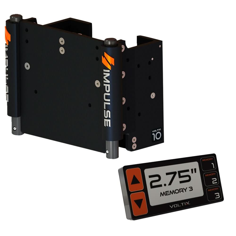 IMPULSE XL 10" Set Back Electric Jack Plate w/Smart Control - Black Anodized - 75071 - B - Anchor Express