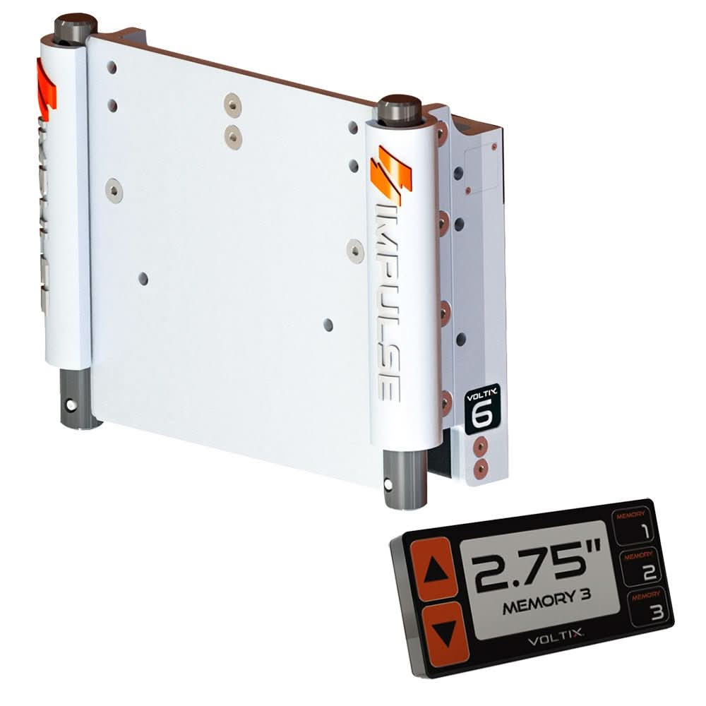 IMPULSE XL 6" Set Back Electric Jack Plate w/Smart Control - White Cerakote - Anchor Express