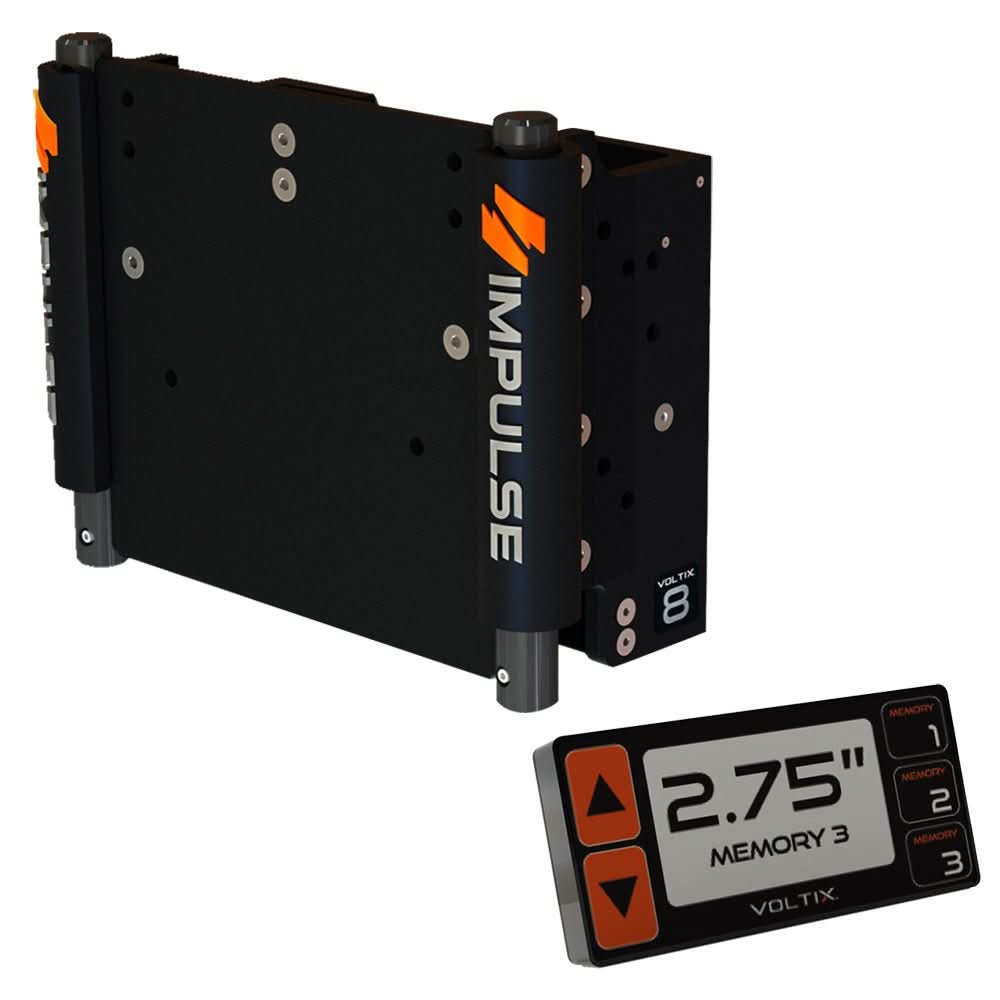 IMPULSE XL 8" Set Back Electric Jack Plate w/Smart Control - Black Anodized - Anchor Express