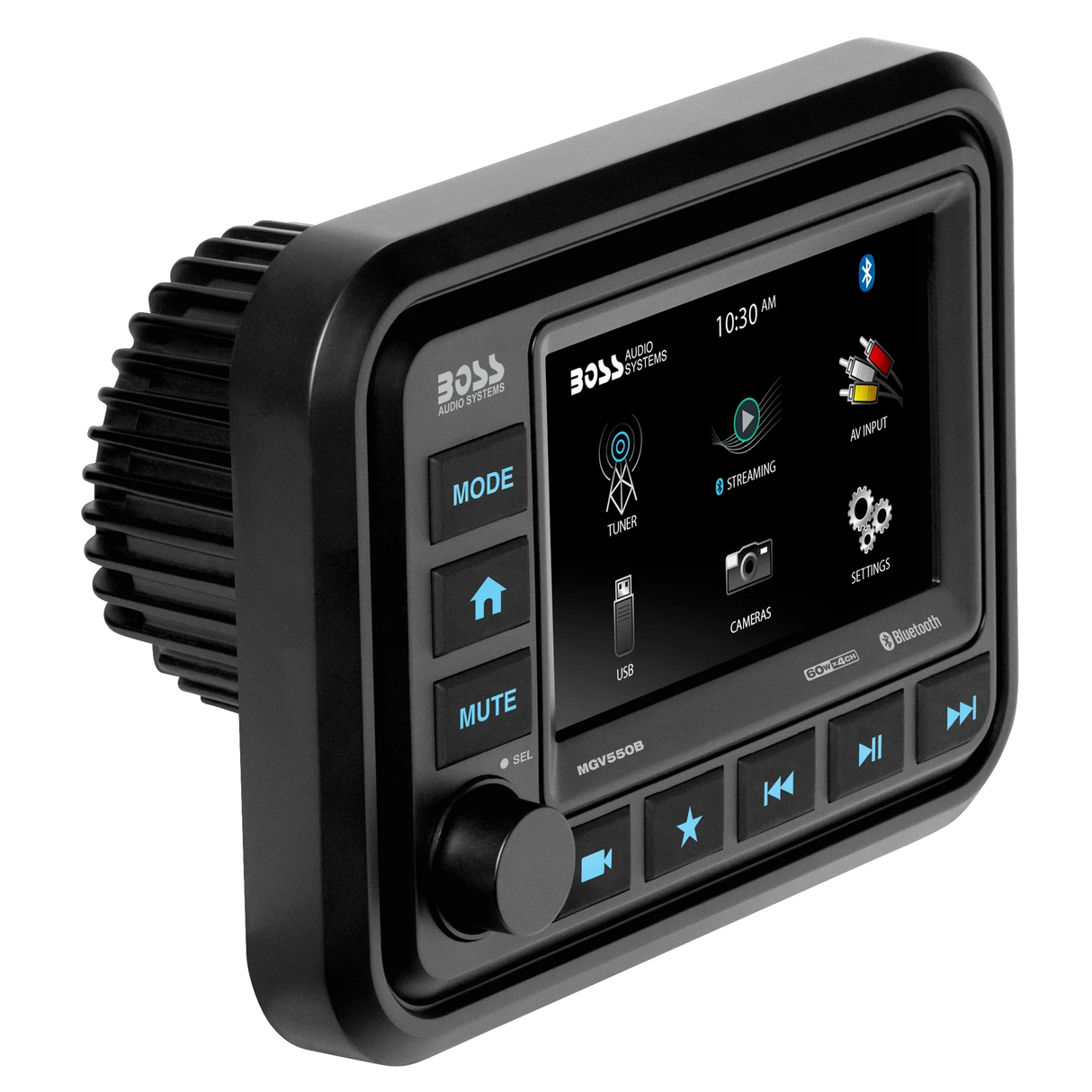 Boss Audio Bluetooth (Audio Streaming) Marine Gauge Digital Media AM/FM Receiver - Black - MGV550B