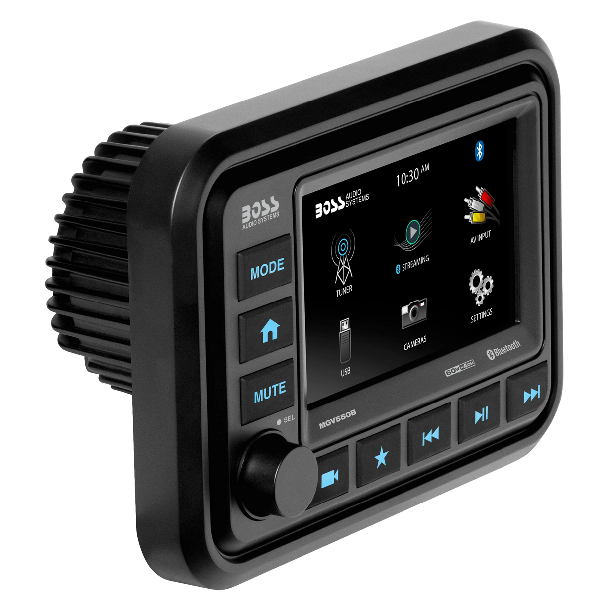 Boss Audio Bluetooth (Audio Streaming) Marine Gauge Digital Media AM/FM Receiver - Black - MGV550B