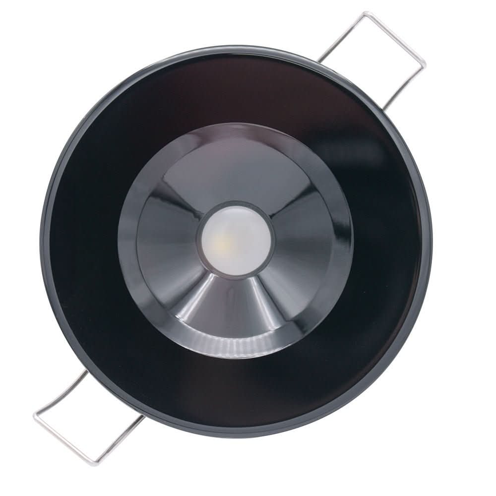 Lumitec Illusion Flush Mount LED Down Light - Warm White - Dimming - Black Housing - Anchor Express