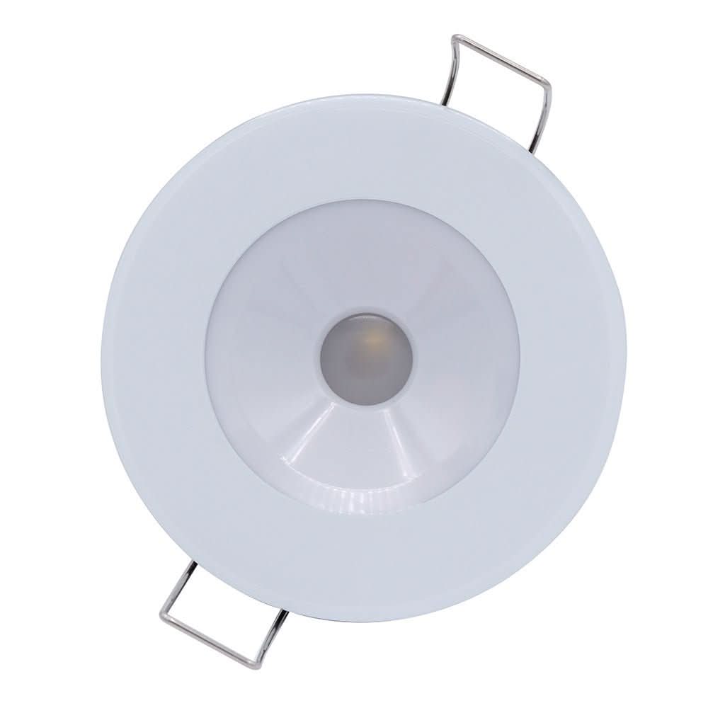 Lumitec Illusion Flush Mount LED Down Light - Warm White - Dimming - White Housing - Anchor Express