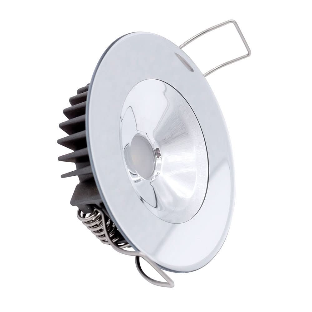 Lumitec Illusion Flush Mount LED Down Light - Warm White - Dimming - White Housing - Mirrored Housing - Anchor Express