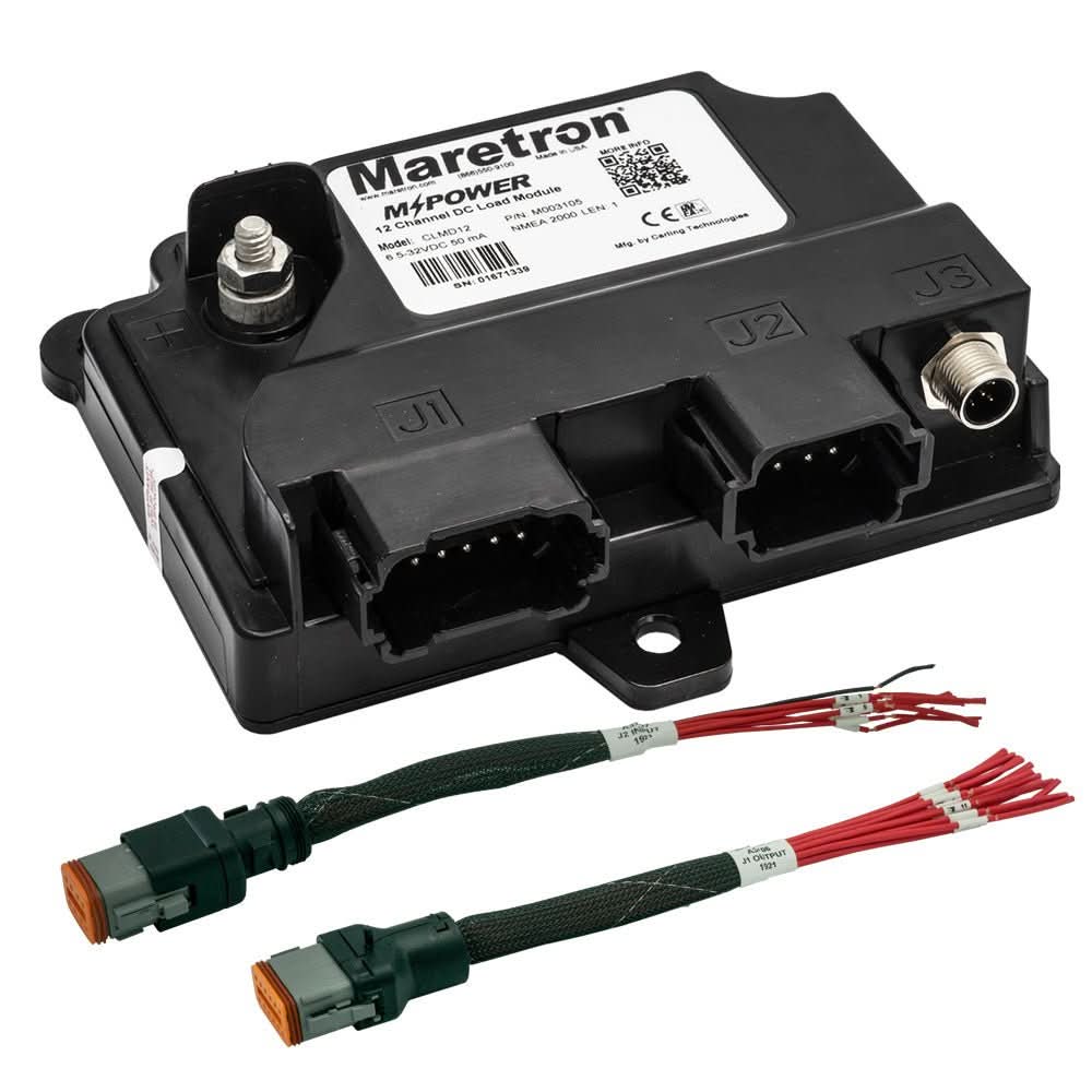 Maretron MPower 12 Channel DC Load Module NMEA 2000 with 12 - inch Pigtail Adapter Cable (Part Number: CLMD12 - R) - CLMD12 - R - Anchor Express