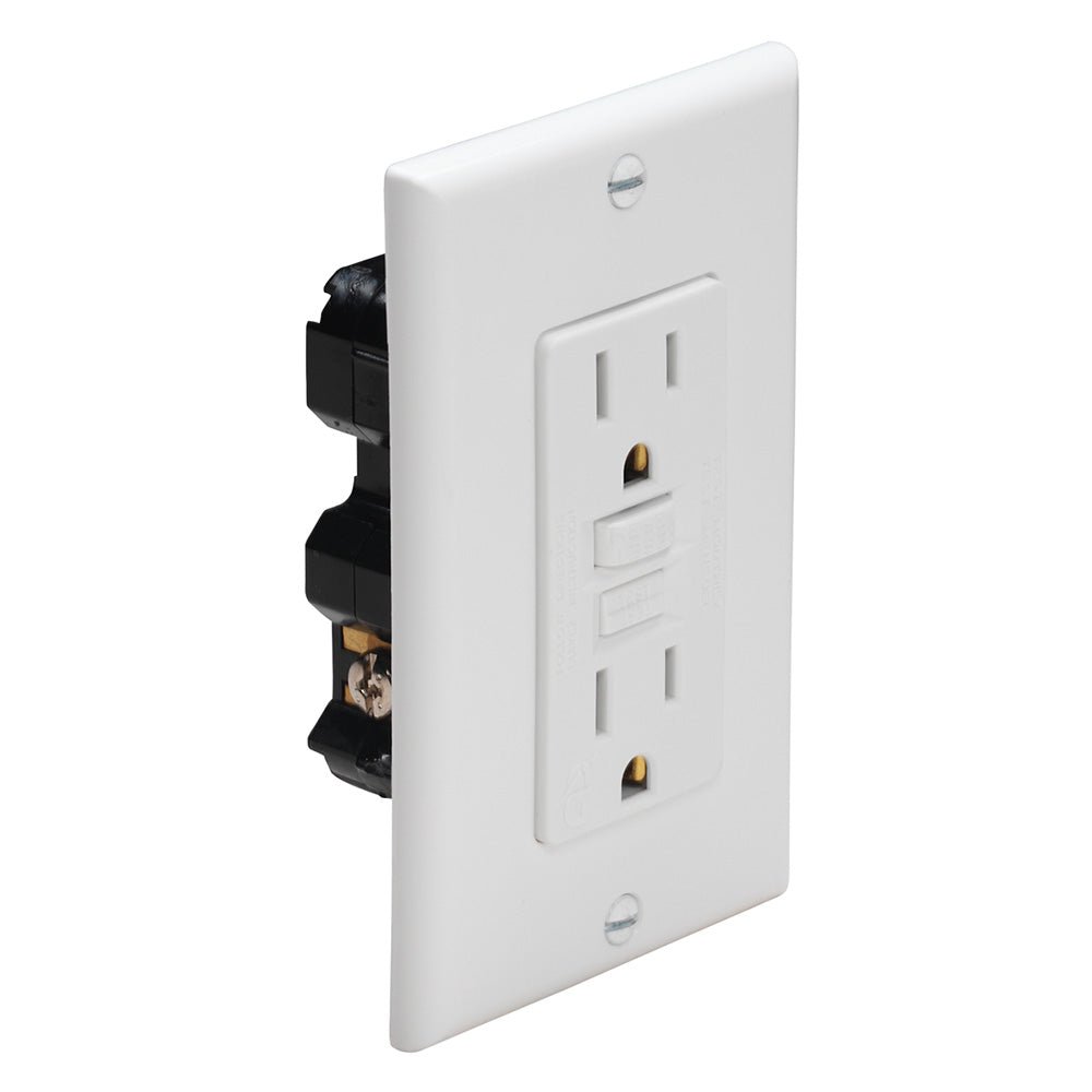 Marinco 1591 - FI.WHITE Ground Fault Circuit Interrupter (GFCI) - White - 1591 - FI.WHITE - Anchor Express