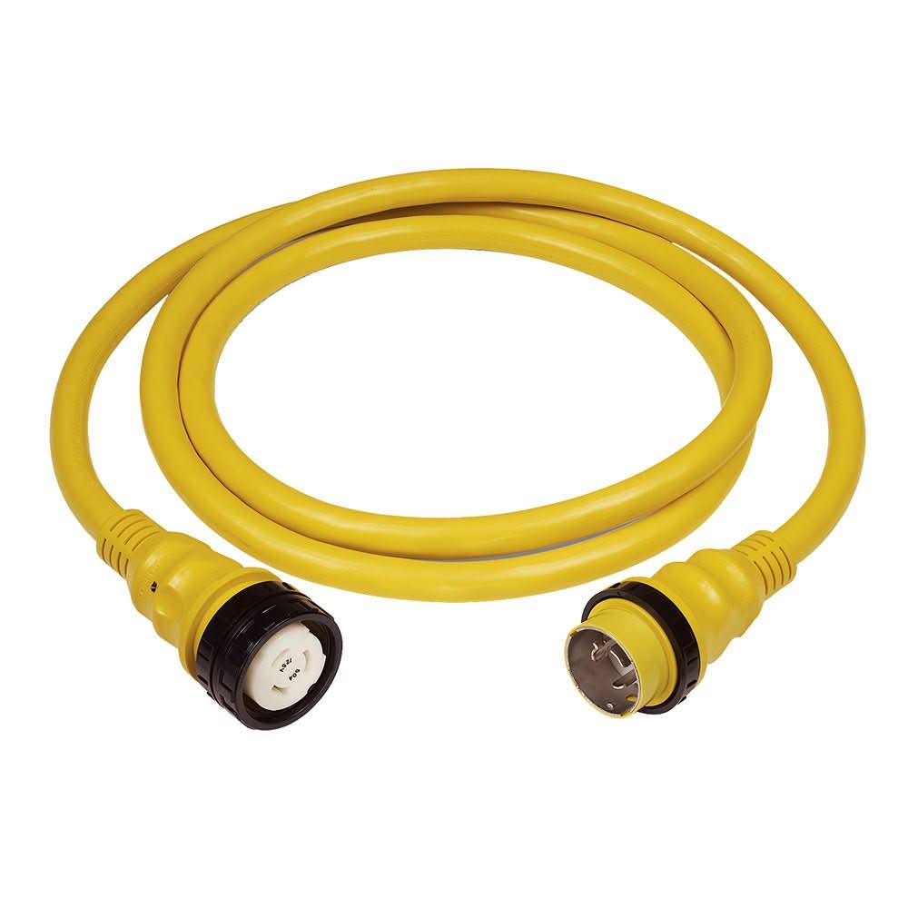 Marinco 50 AMP 125V Shore Power Cable - 75' - Yellow - Anchor Express