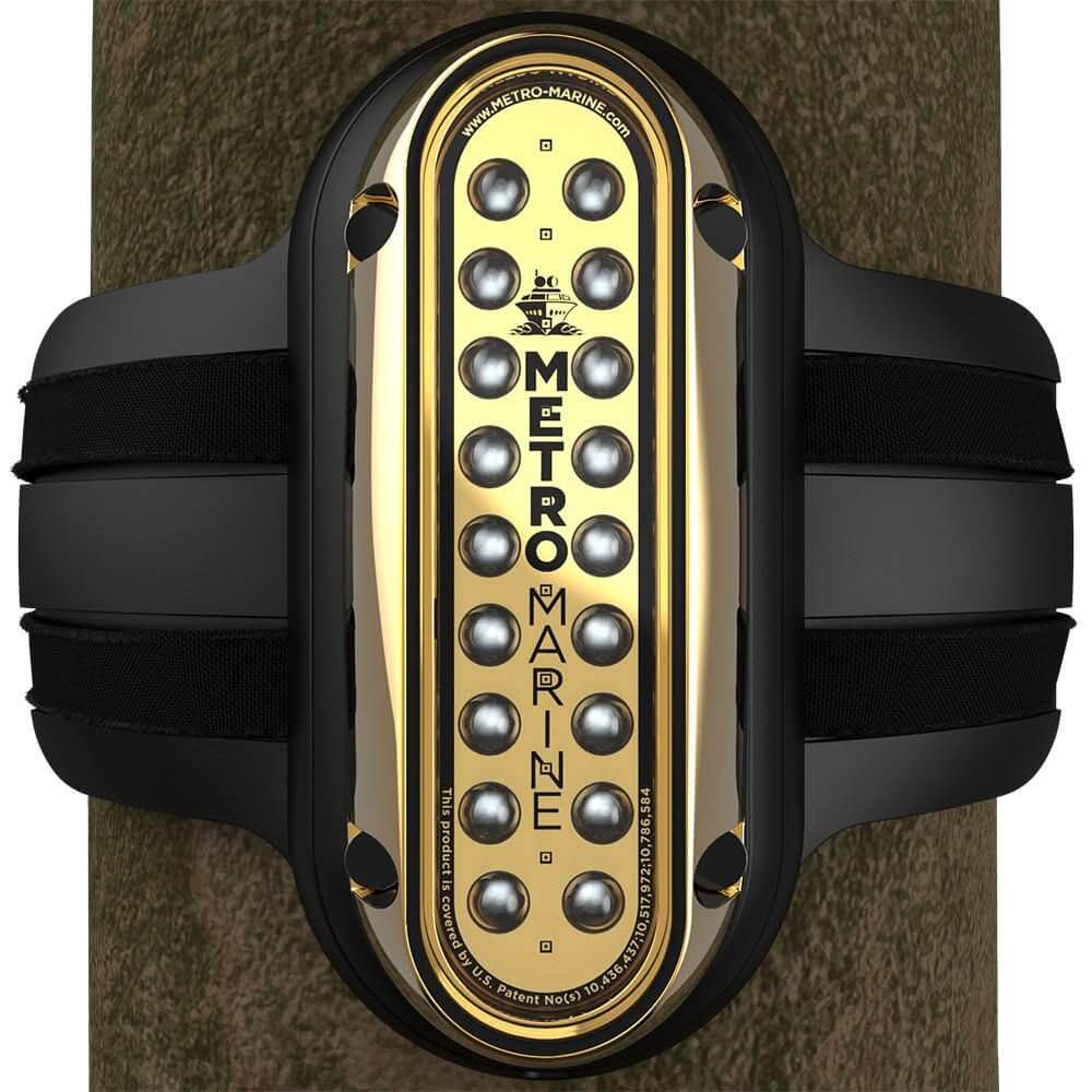 Metro Marine High - Output Vertical Piling Mount Light w/Intelligent Monochromatic LED's - Green, 90° Beam - F - PME1 - V - G3 - 90 - Anchor Express