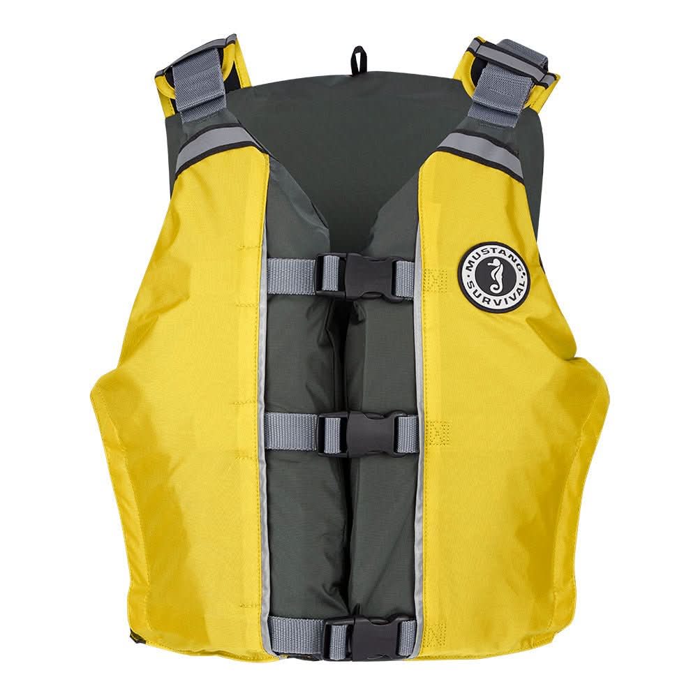 Mustang APF Foam Vest - Universal - Yellow/Grey - MV411102 - 222 - 0 - Anchor Express