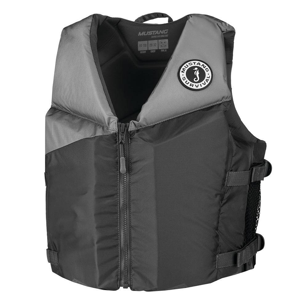 Mustang Young Adult REV Foam Vest - Grey/Light Grey/Fluorescent Yellow - Universal - MV360002 - 812 - 0 - Anchor Express