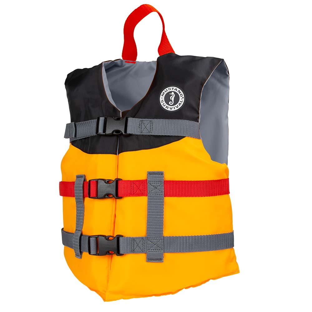 Mustang Youth Livery Foam Vest - Mango/Black - MV230002 - 203 - 0 - Anchor Express