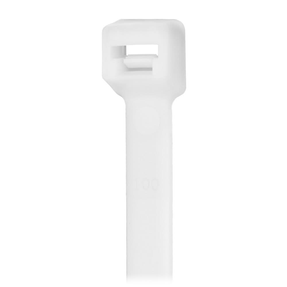 Pacer 11" Cable Tie - Natural Color - 50lb Tensile Strength - 3" Bundle Diameter - 100 Piece Bag - Anchor Express