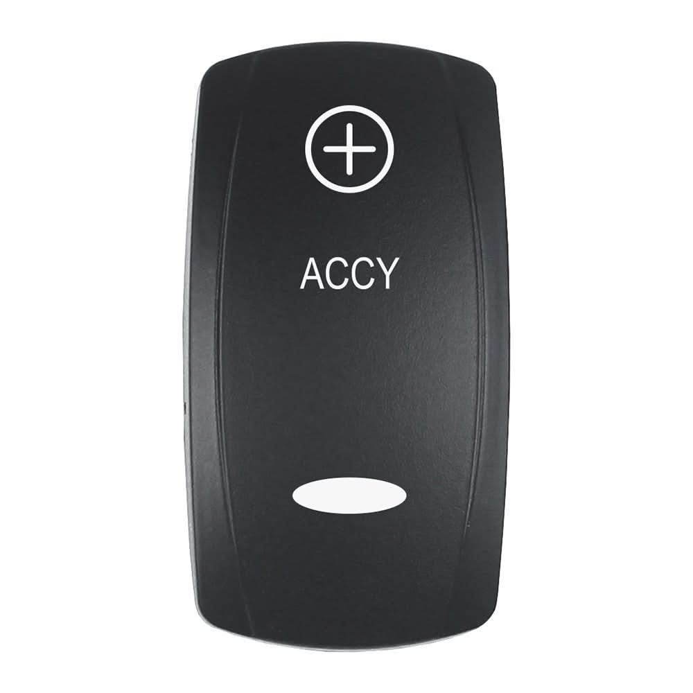Pacer Actuator - 'ACCY' f/V Series Contura Switches - Black - Laser Etched (Top/Bottom Light) - Anchor Express