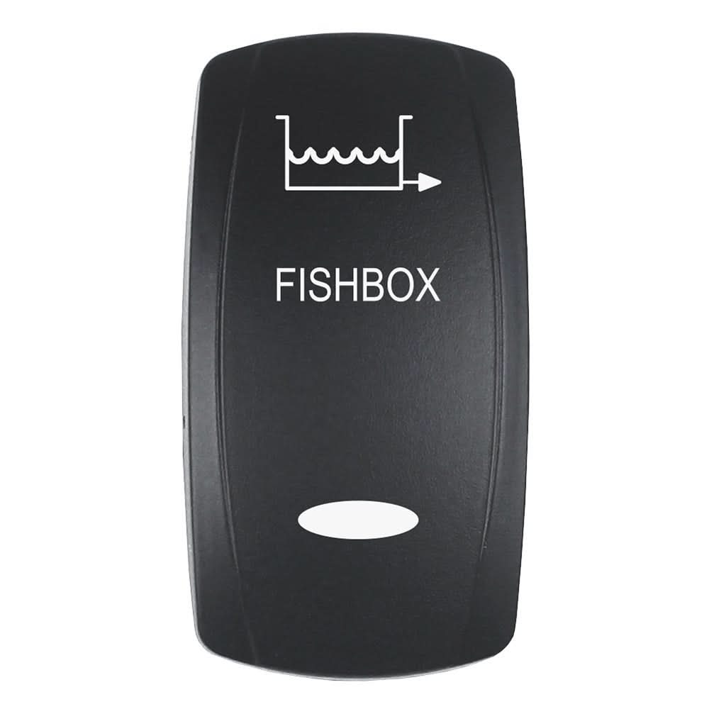 Pacer Actuator - 'FISHBOX' f/V Series Contura Switches - Black - Laser Etched (Top/Bottom Light) - Anchor Express