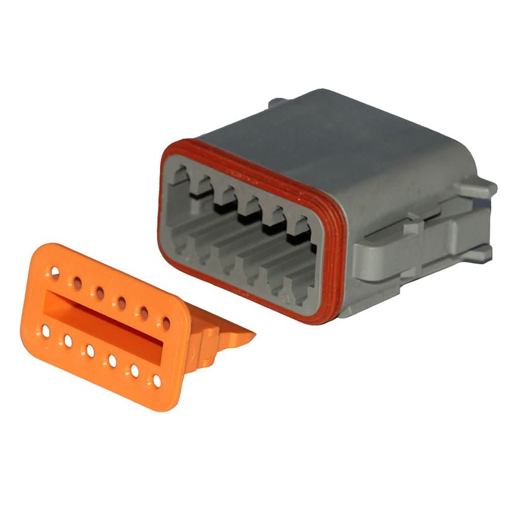 Pacer Deutsch DT Plug & Wedge Lock Kit - 12 Position - 5 Pack - Anchor Express