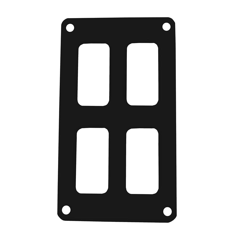 Pacer Switch Panel - 2 Switch & 2 Row - 3" x 4.75" - Black Powder Coated Aluminum - Anchor Express
