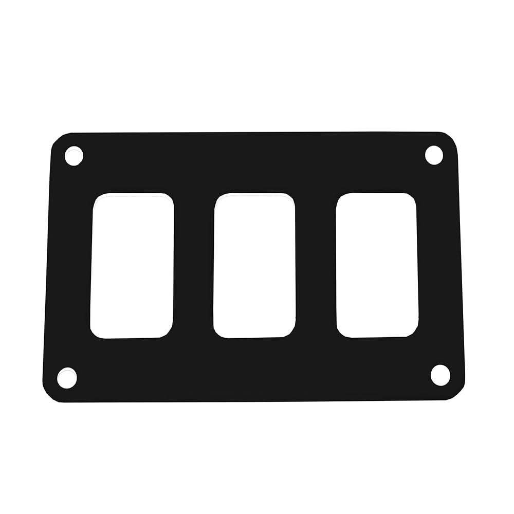 Pacer Switch Panel - 3 Switch & 1 Row - 4.25" x 2.75" - Black Powder Coated Aluminum - Anchor Express