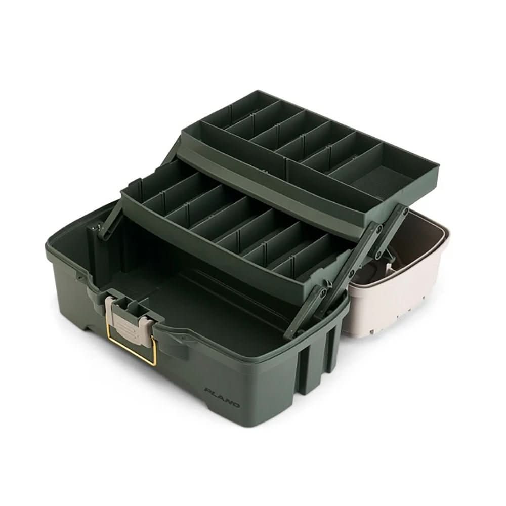 Plano Two - Tray Tackle Box in Green and Tan, Model P000404 - P000404 - Anchor Express