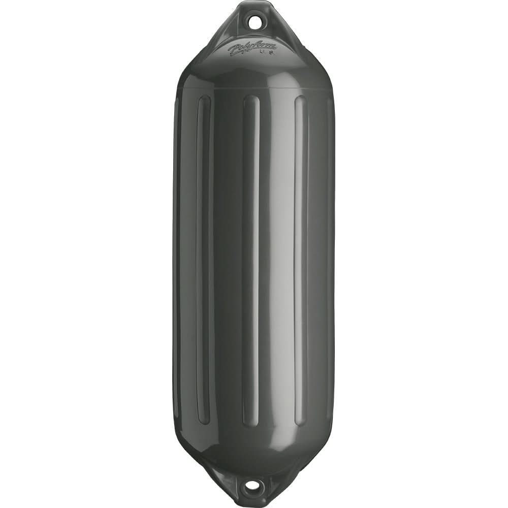 Polyform NF - 4 Heavy - Duty Twin Eye Boat Fender - 6.4 x 12.6 inches, Graphite - NF - 4 GRAPHITE - Anchor Express