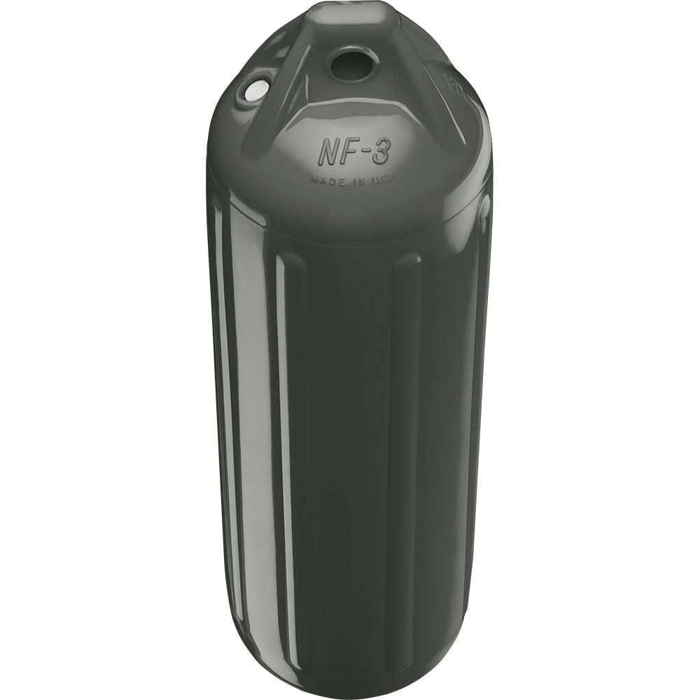 Polyform U.S. NF - 3 Heavy - Duty Twin Eye Boat Fender - 5.6" x 19" Graphite - NF - 3 GRAPHITE - Anchor Express