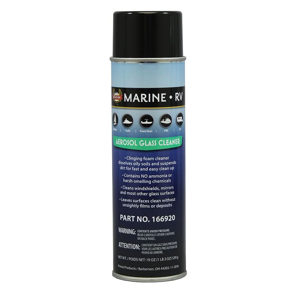 Presta Marine Ammonia Free Aerosol Glass Cleaner - 19oz - 166920 - Anchor Express