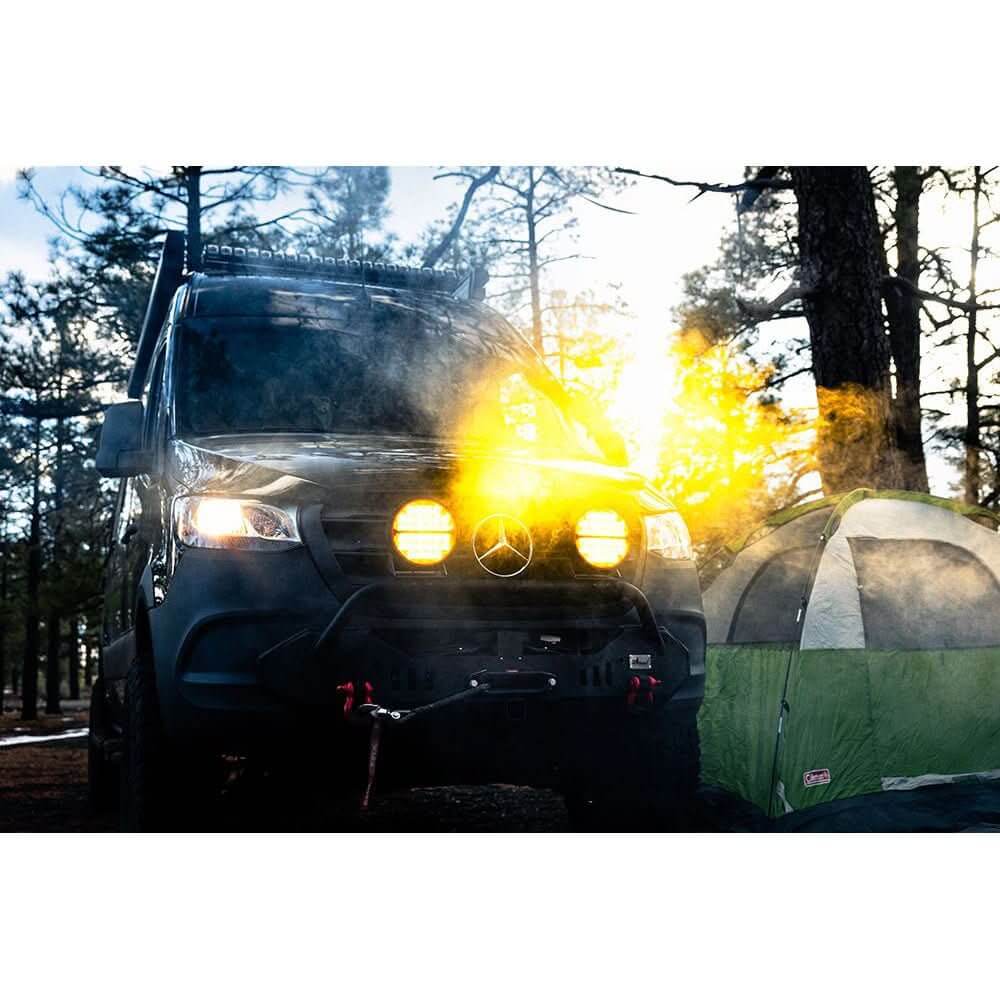 RIGID Industries 360 - Series Amber Pro 9" Offroad Spot Beam w/Amber Backlight Pod - Single - Anchor Express
