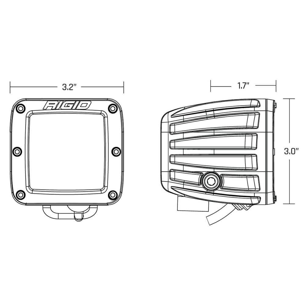 RIGID Industries D - Series LED SAE Fog Beam - Yellow/White - Pair - Anchor Express