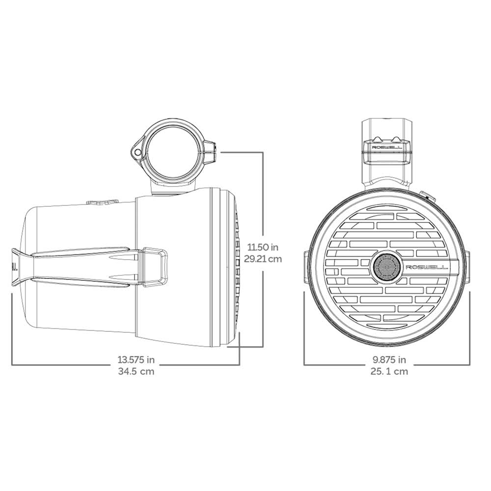 Roswell R1 8” Tower Speakers - White - 100W RMS & 200W Peak Power - Anchor Express