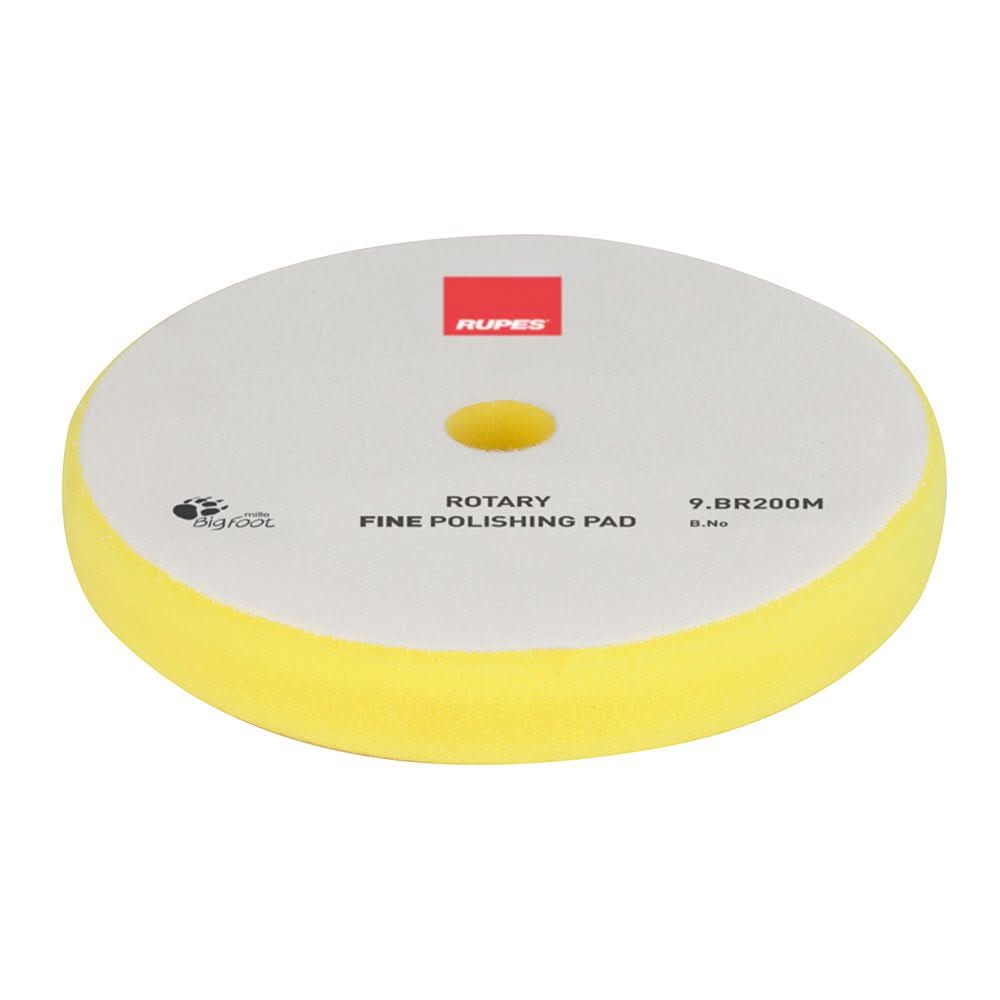 RUPES Rotary Fine Polishing Foam Pad 175/180mm - Yellow for High - Gloss Finish - 9.BR200M - Anchor Express